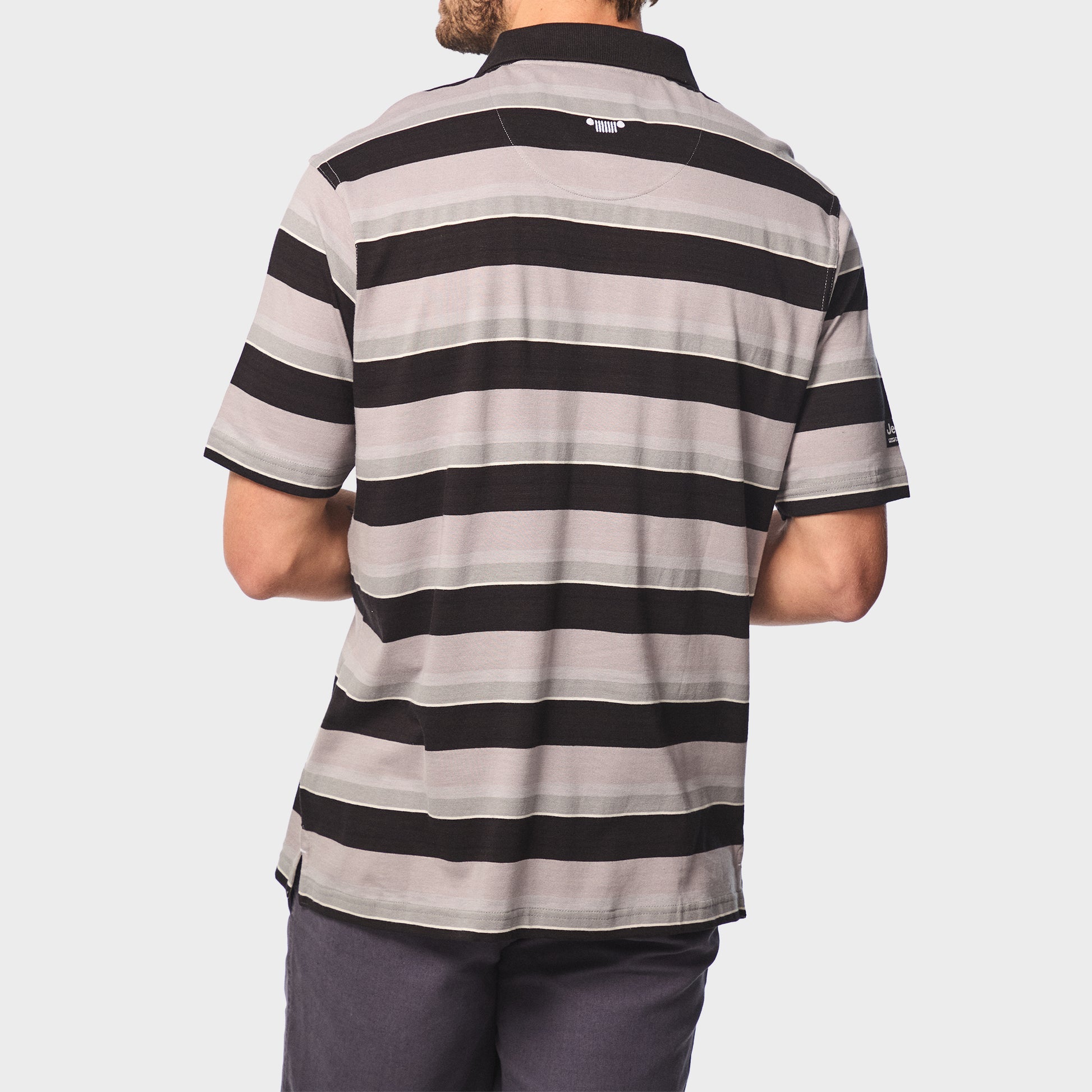 Jeep Mens Yarn Dye Stripe Golfer In Multi