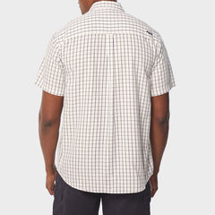 Jeep Mens Yarn Dye Check Shirts in White