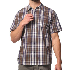 Jeep Mens Yarn Dye Check Shirts in Navy