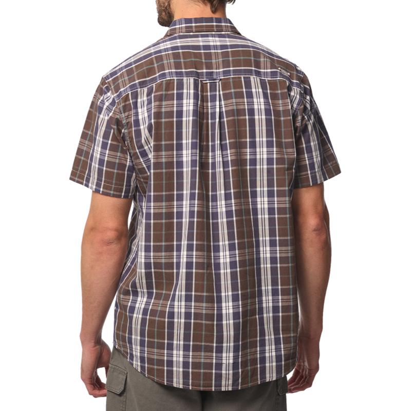 Jeep Mens Yarn Dye Check Shirts in Navy