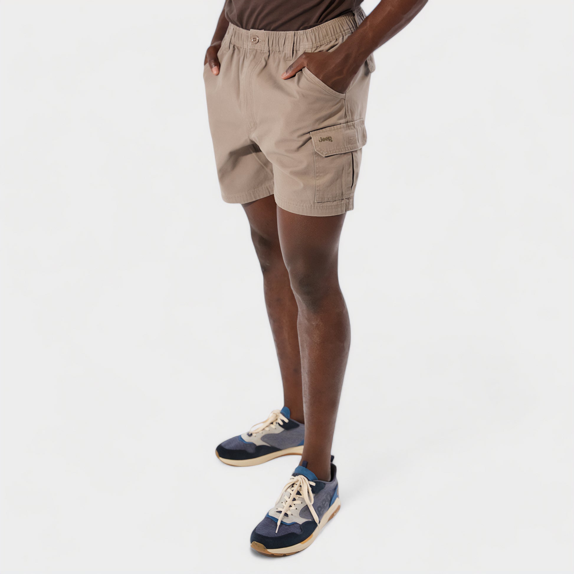 Jeep Mens Hurricane Cargo Shorts In Brown