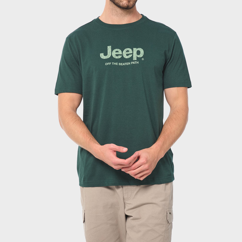 Jeep Mens Core Logo T-Shirt Green