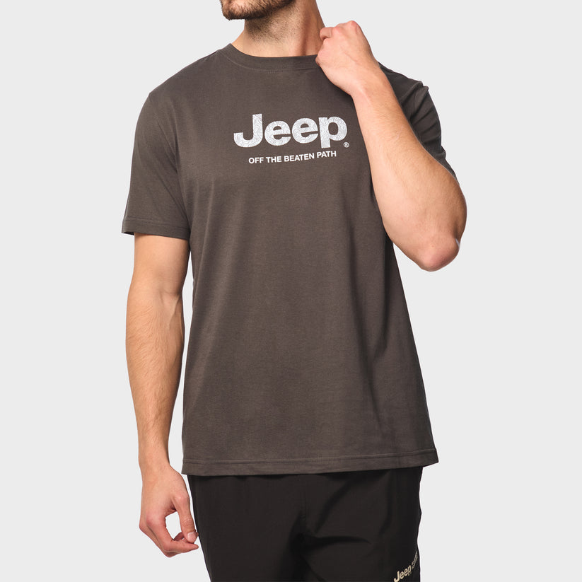 Jeep Mens Core Logo T-Shirt Grey