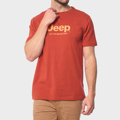 Jeep Mens Core Logo T-Shirt Orange