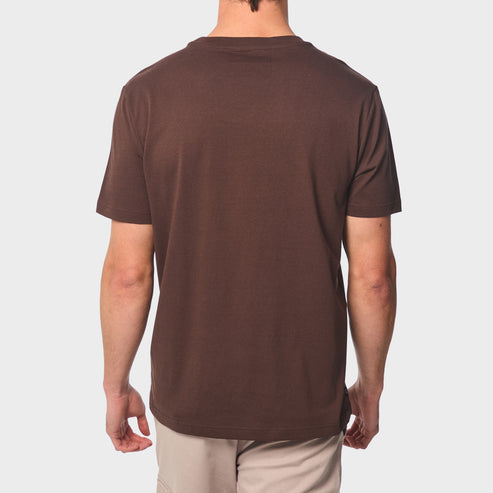 Jeep Mens Core Logo Star T-Shirt Brown