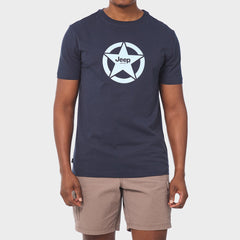 Jeep Mens Core Logo Star T-Shirt Navy