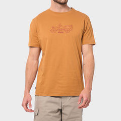 Jeep Mens Core Car Logo T-Shirt In Brown