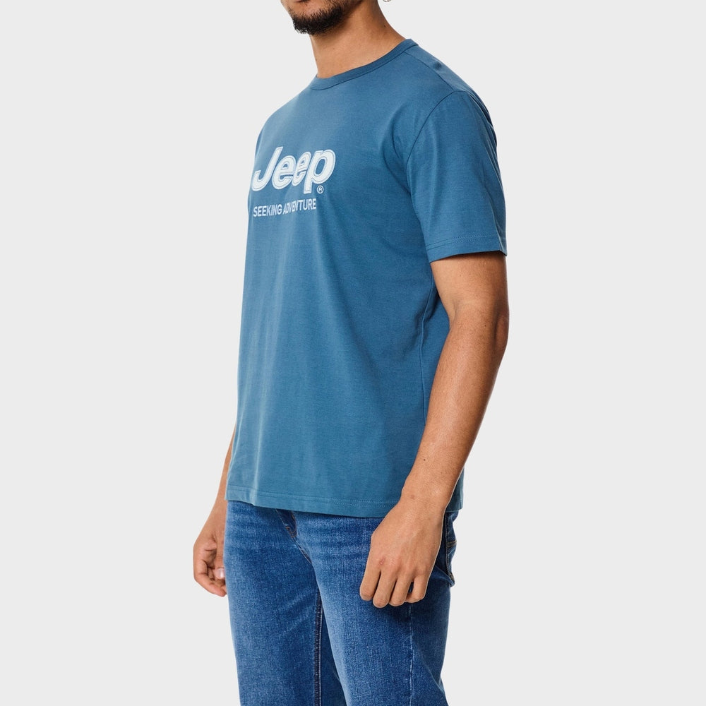 Jeep Applique Mens T-Shirt In Blue