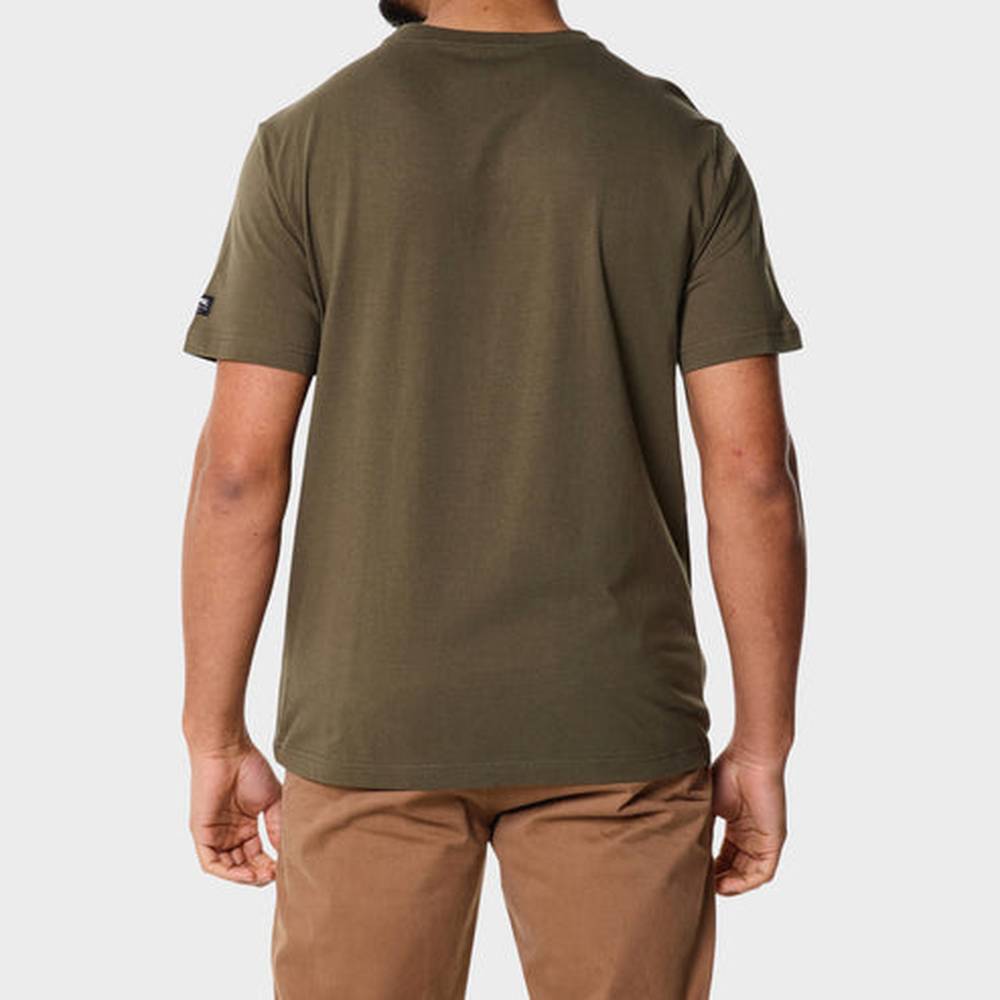 Jeep Mens Fashion T-Shirt In Olive Green