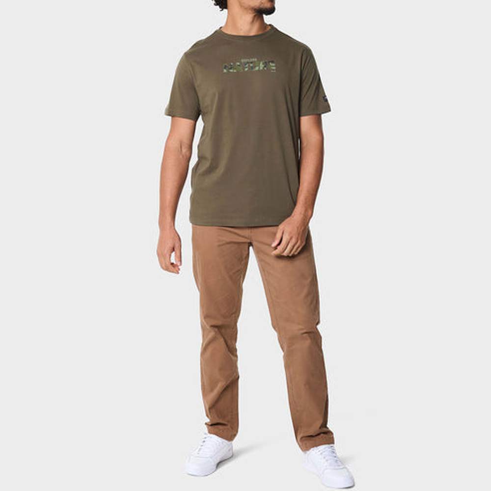 Jeep Mens Fashion T-Shirt In Olive Green