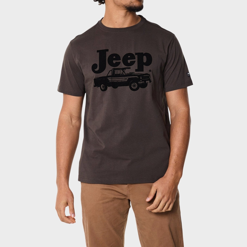 Jeep Fashion Car Mens T-Shirt In Grey