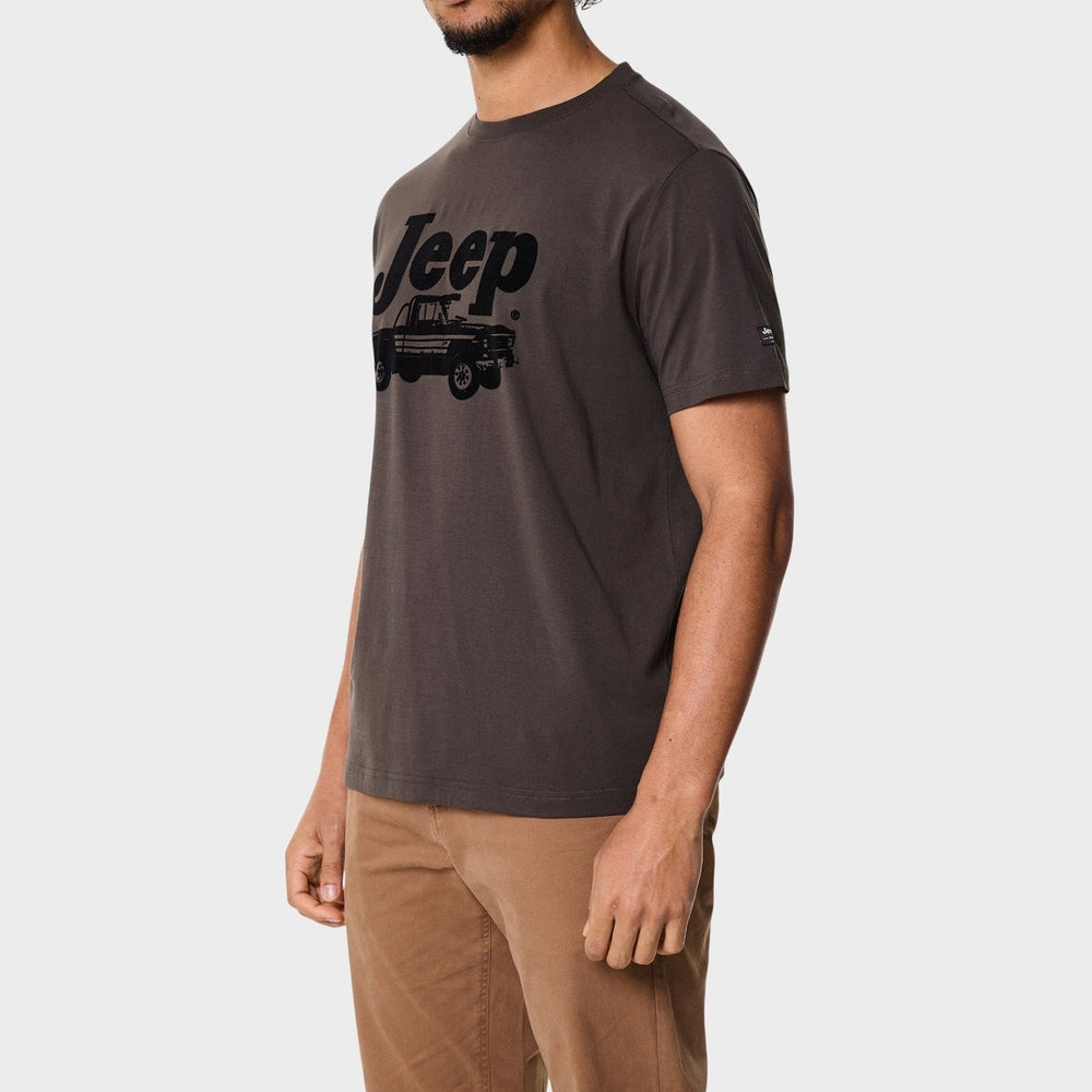 Jeep Fashion Car Mens T-Shirt In Grey