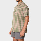 Jeep Mens M Check Shirt In Sage Multi