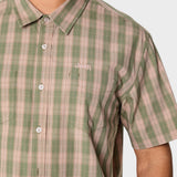 Jeep Mens M Check Shirt In Sage Multi