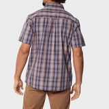 Jeep Mens M Check Shirt In Blue & Brown