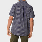 Jeep Mens Check Shirt In Navy & Cream