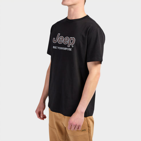 Jeep Mens Applique Black T-Shirt