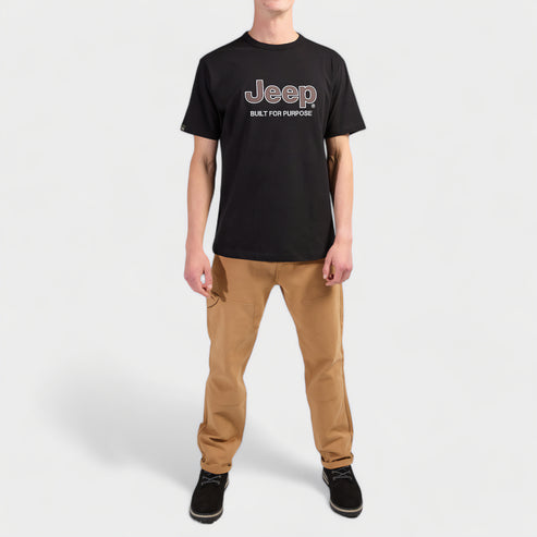 Jeep Mens Applique Black T-Shirt