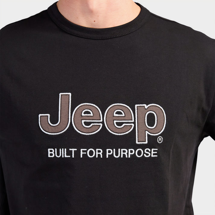 Jeep Mens Applique Black T-Shirt