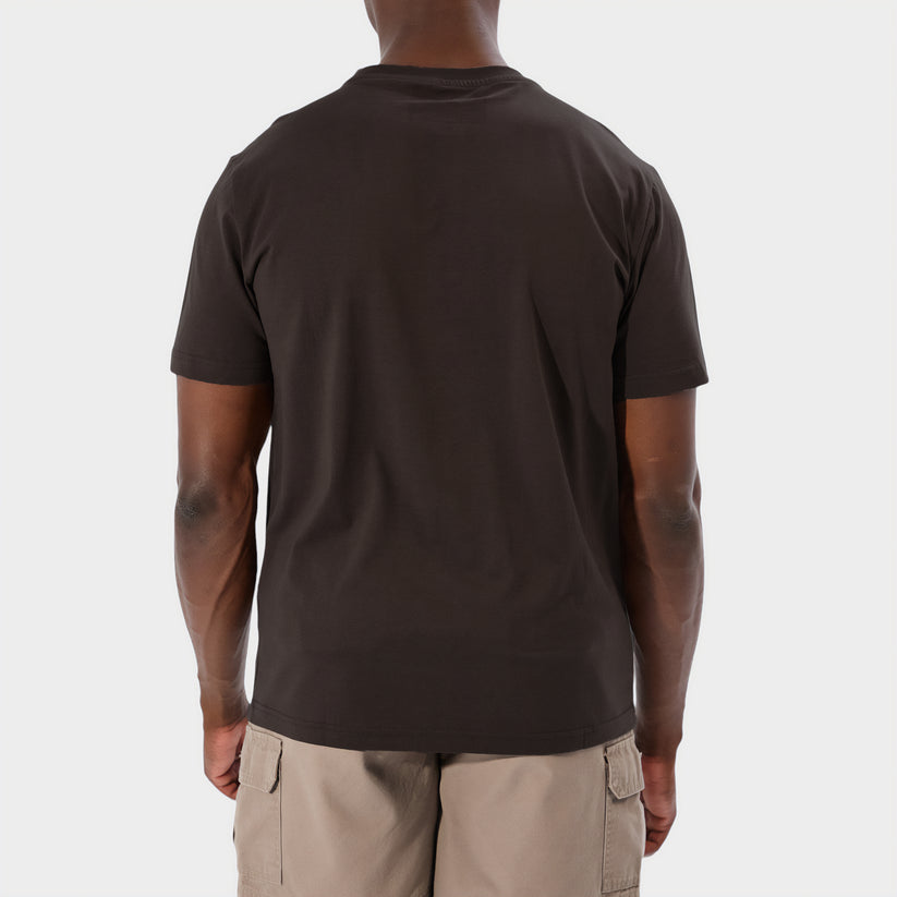 Jeep Mens Fashion Graphic Basic T-Shirt In Chocolate