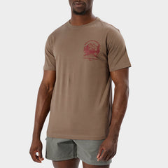 Jeep Mens Fashion Graphic T-Shirt Basic Brown