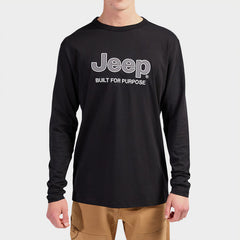Jeep Mens Fashion Graphic Basic T-Shirt Black