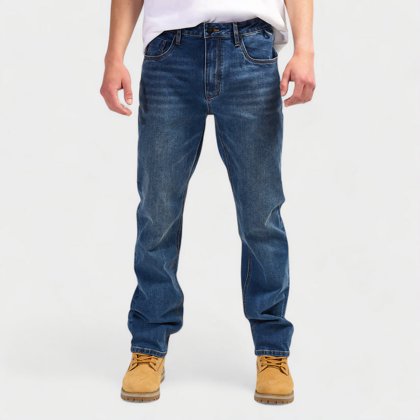 Jeep Mens Straight Leg Denim Blue
