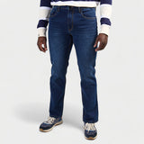 Jeep Mens Straight Leg Denim Mid Blue