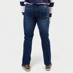 Jeep Mens Straight Leg Denim Mid Blue