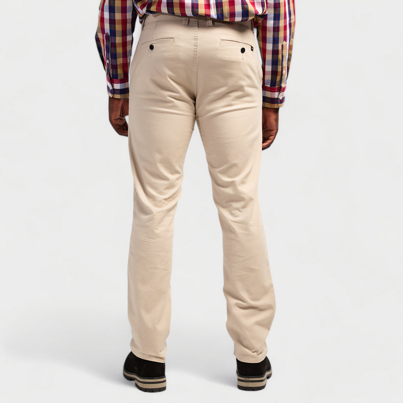 Jeep Mens Classic Canvas Chino Pants Khaki