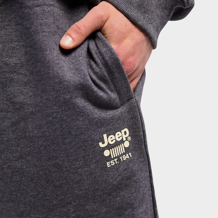 Jeep Mens Fleece Joggers In Grey