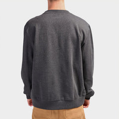 Jeep Mens Core Fleece Crew Neck Sweater Grey