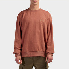 Jeep Mens Core Fleece Crew Neck Sweater Orange