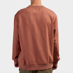 Jeep Mens Core Fleece Crew Neck Sweater Orange