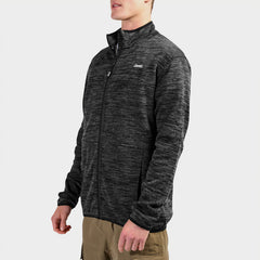 Jeep Mens Zip Through Fleece Hoody Sweatshirt Grey