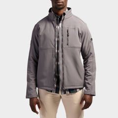 Jeep  Mens Funnel Neck Soft Shell Jacket Grey