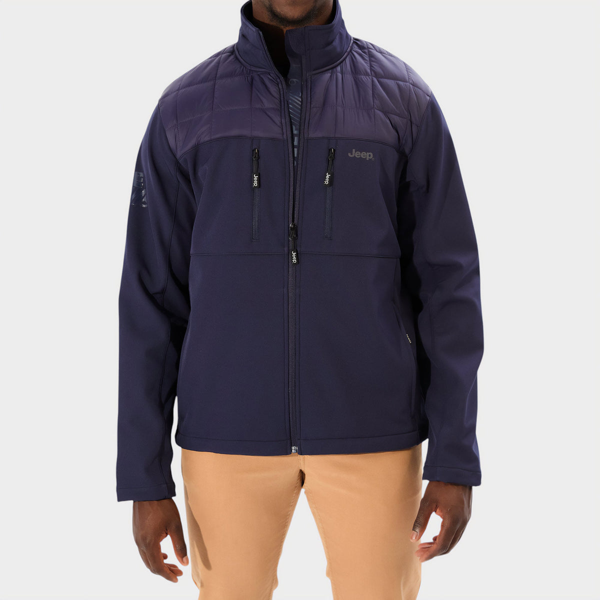 Jeep  Mens Quilted Soft Shell Jacket Navy