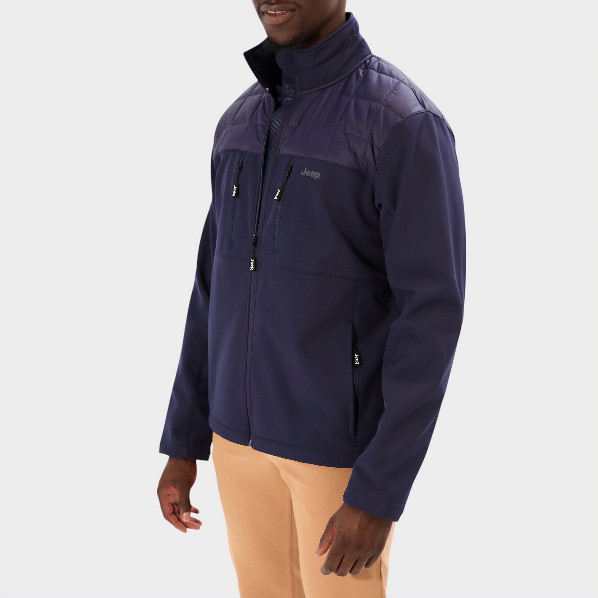 Jeep  Mens Quilted Soft Shell Jacket Navy