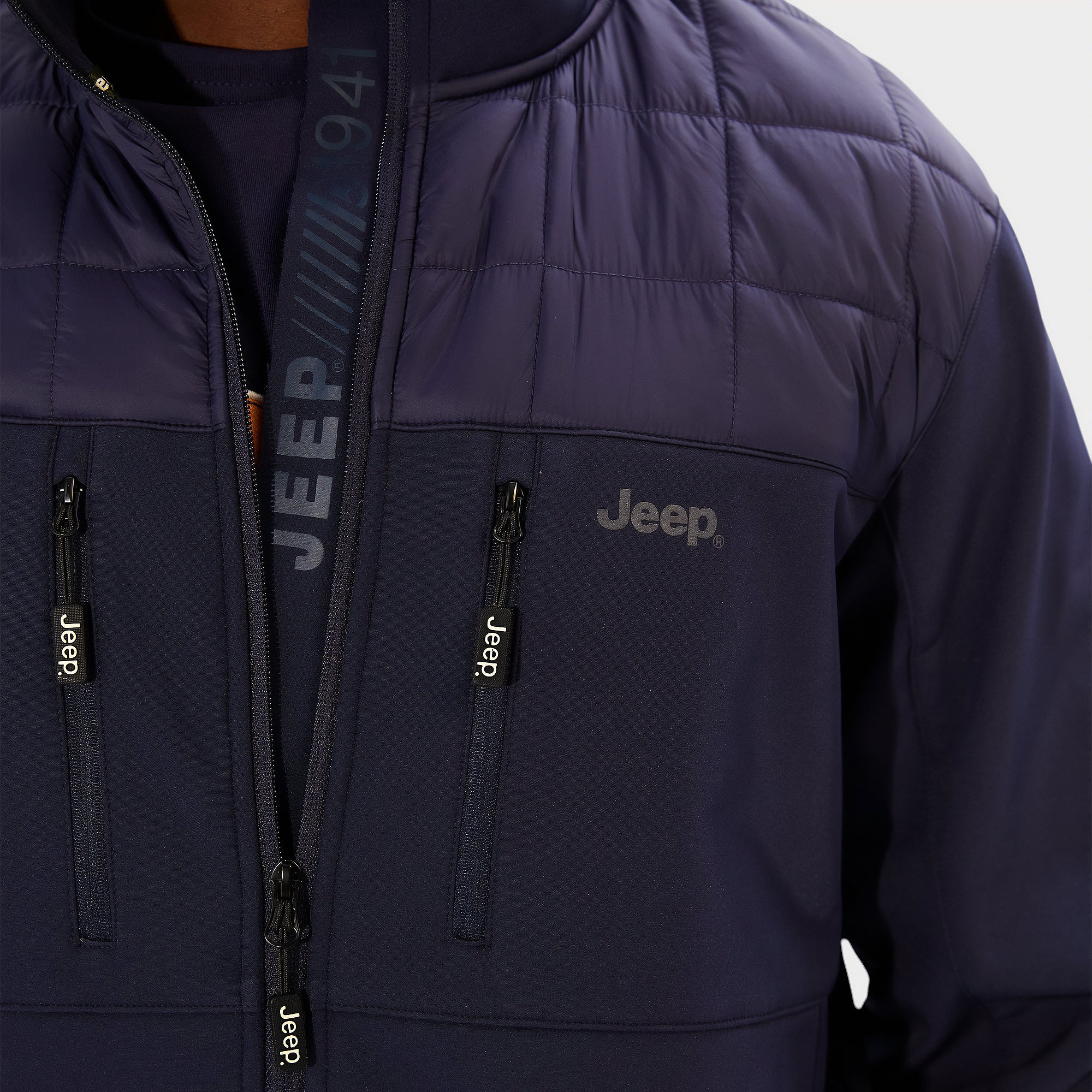 Jeep  Mens Quilted Soft Shell Jacket Navy
