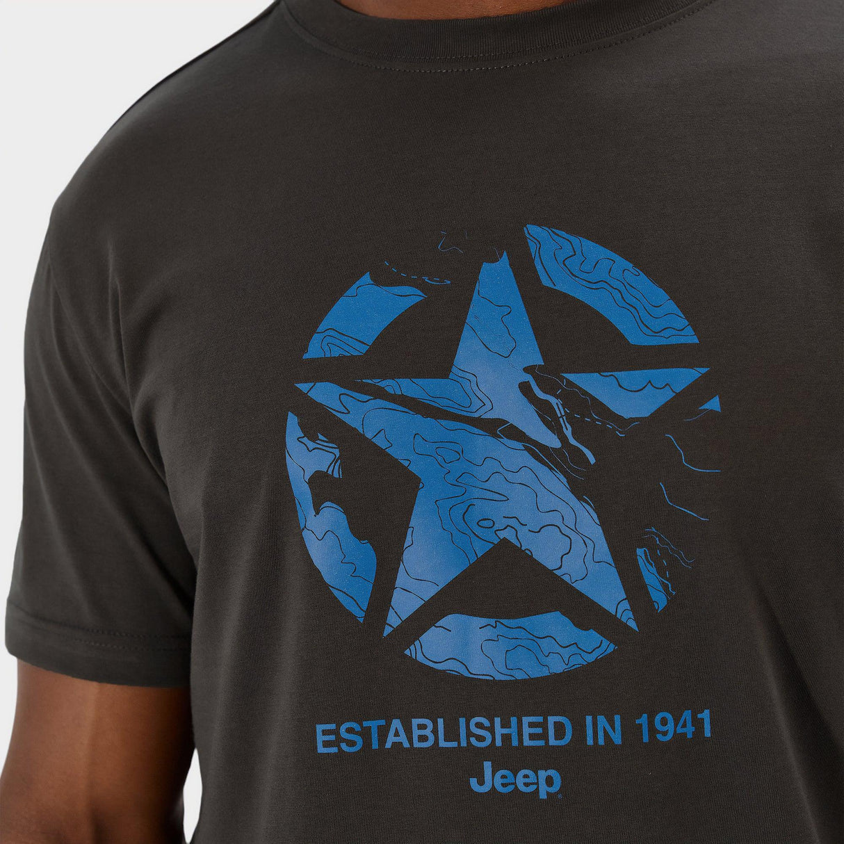 Jeep Mens Icon Core T-Shirt In Charcoal Grey