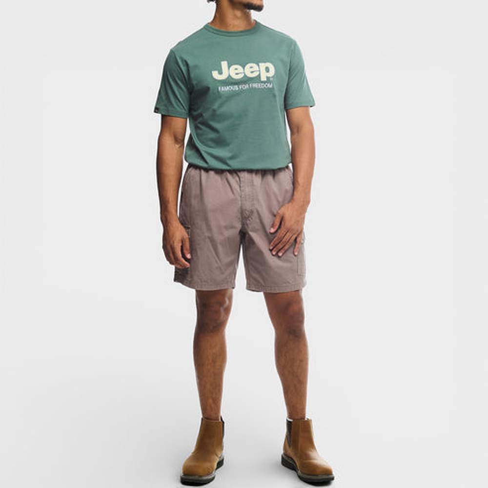 Jeep Mens 21Cm Willys Hurricane Cargo Shorts In Brown