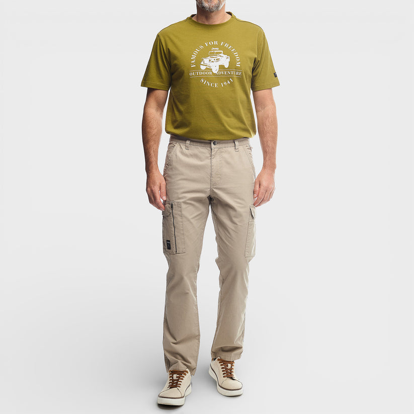 Jeep Mens Bolt Cargo Pant In Khaki