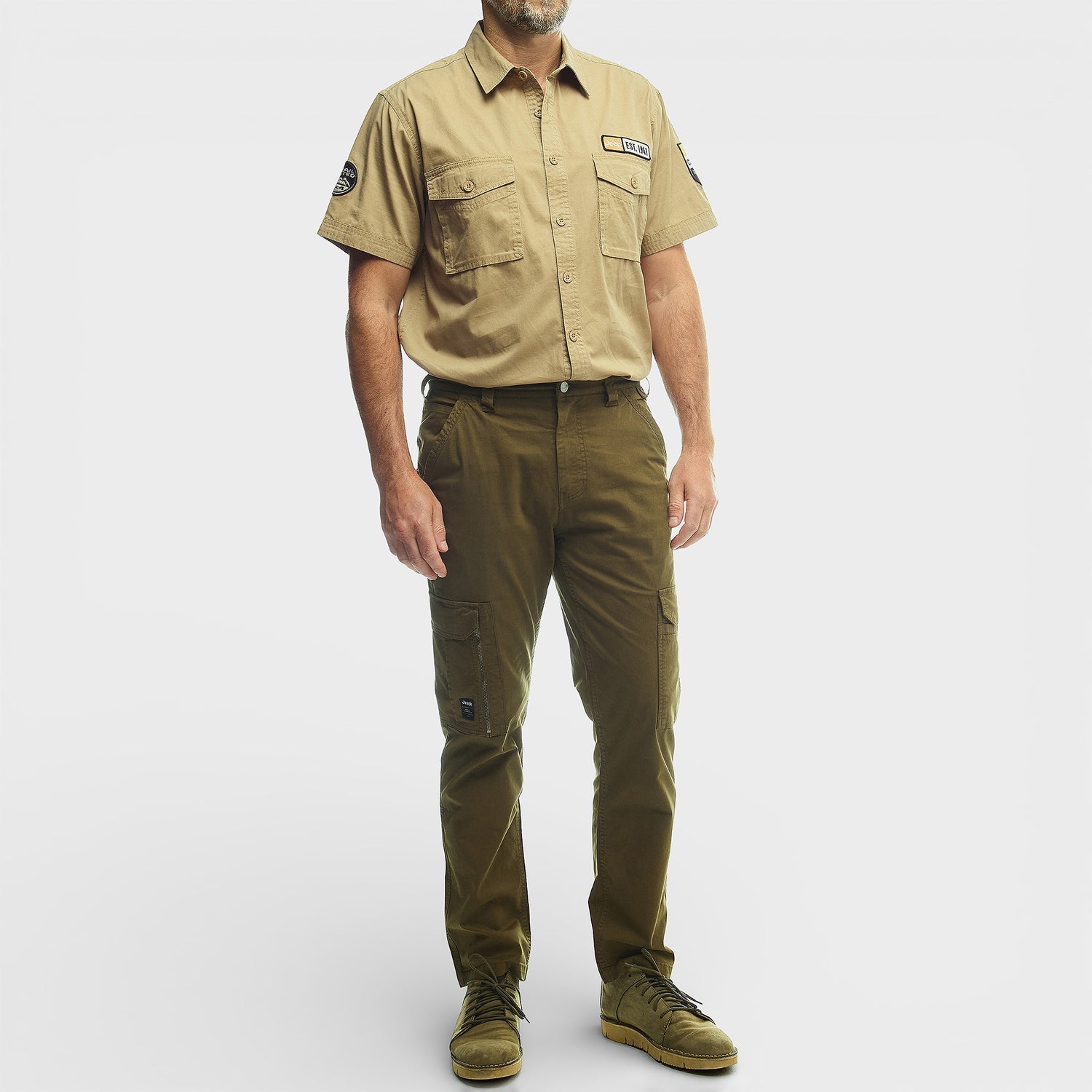Jeep Bolt Cargo Pants in Olive