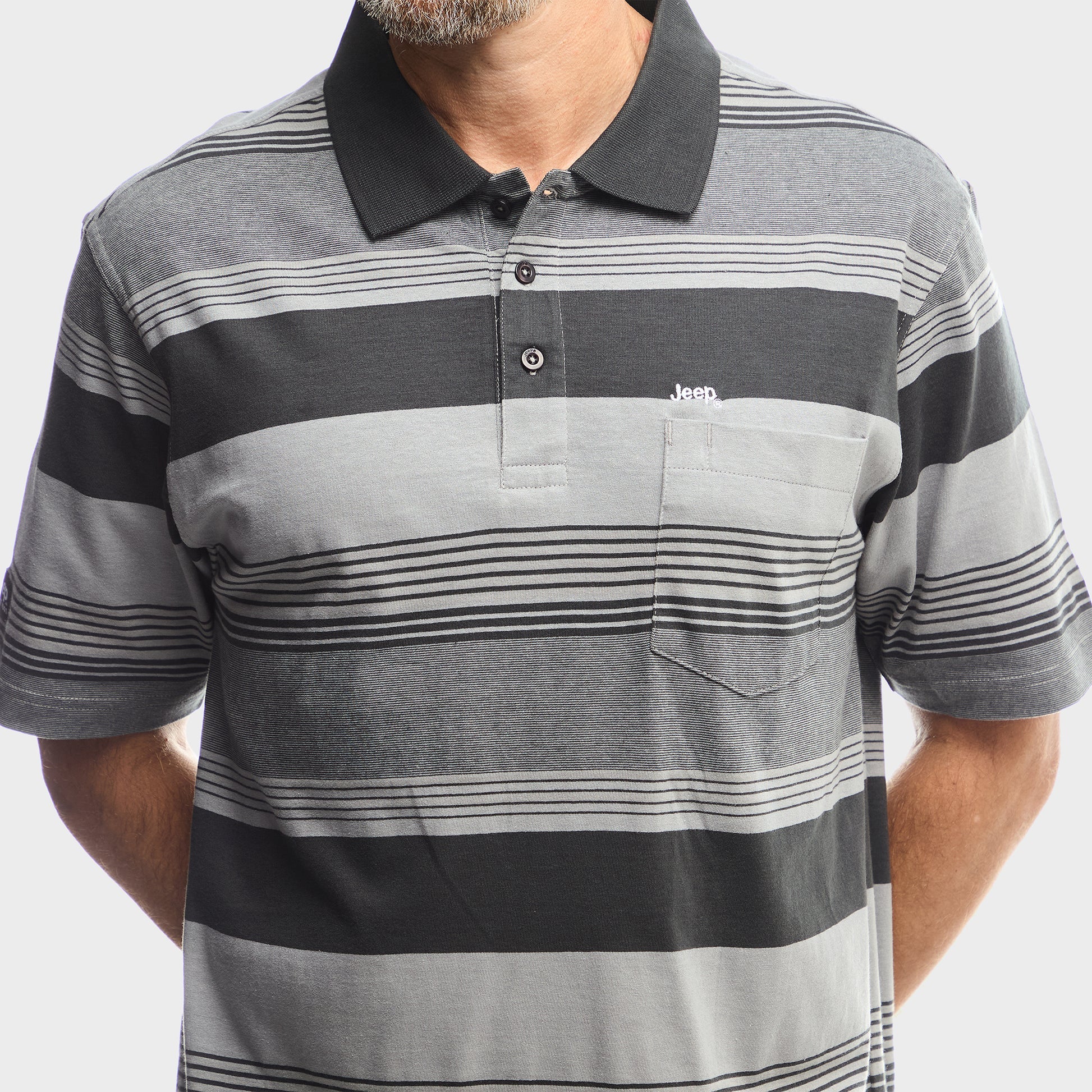 Jeep Yarndye Stripe Golfer In Multi