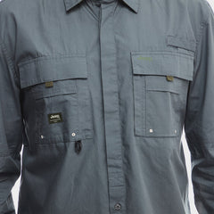 Jeep Mens Long Sleeves Tackle Shirt Grey