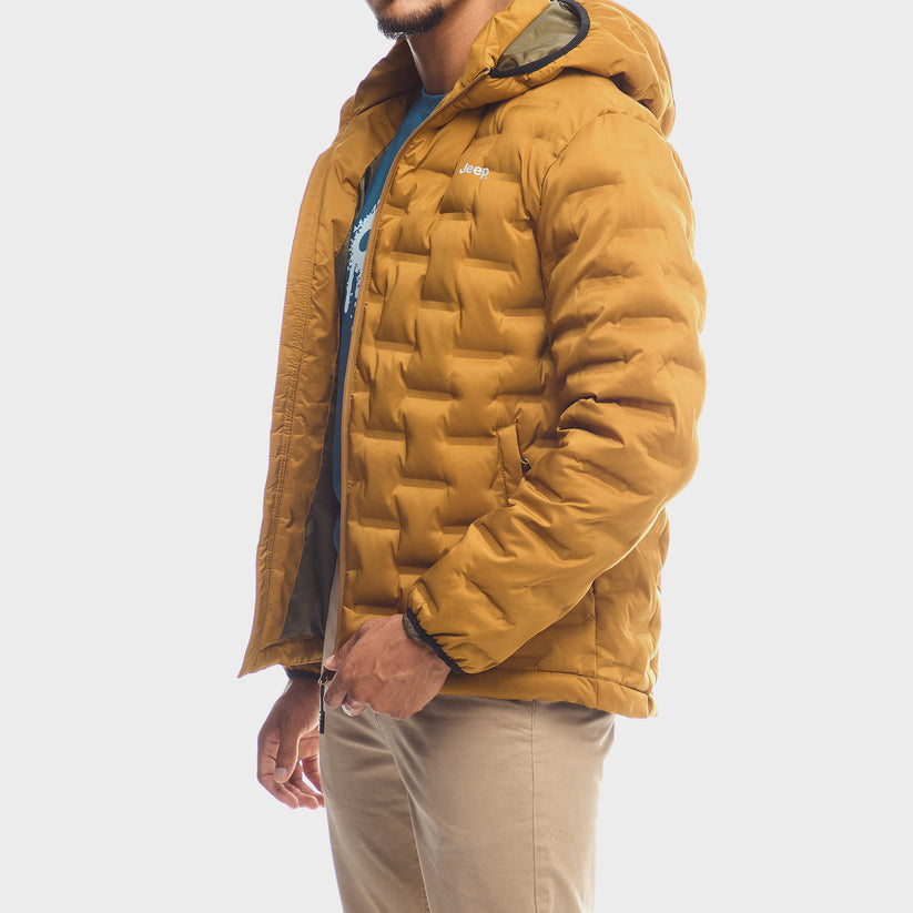 Jeep Hero Puffer Jacket in Brown