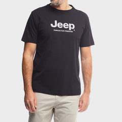 Jeep Mens core Logo T-Shirt In Black