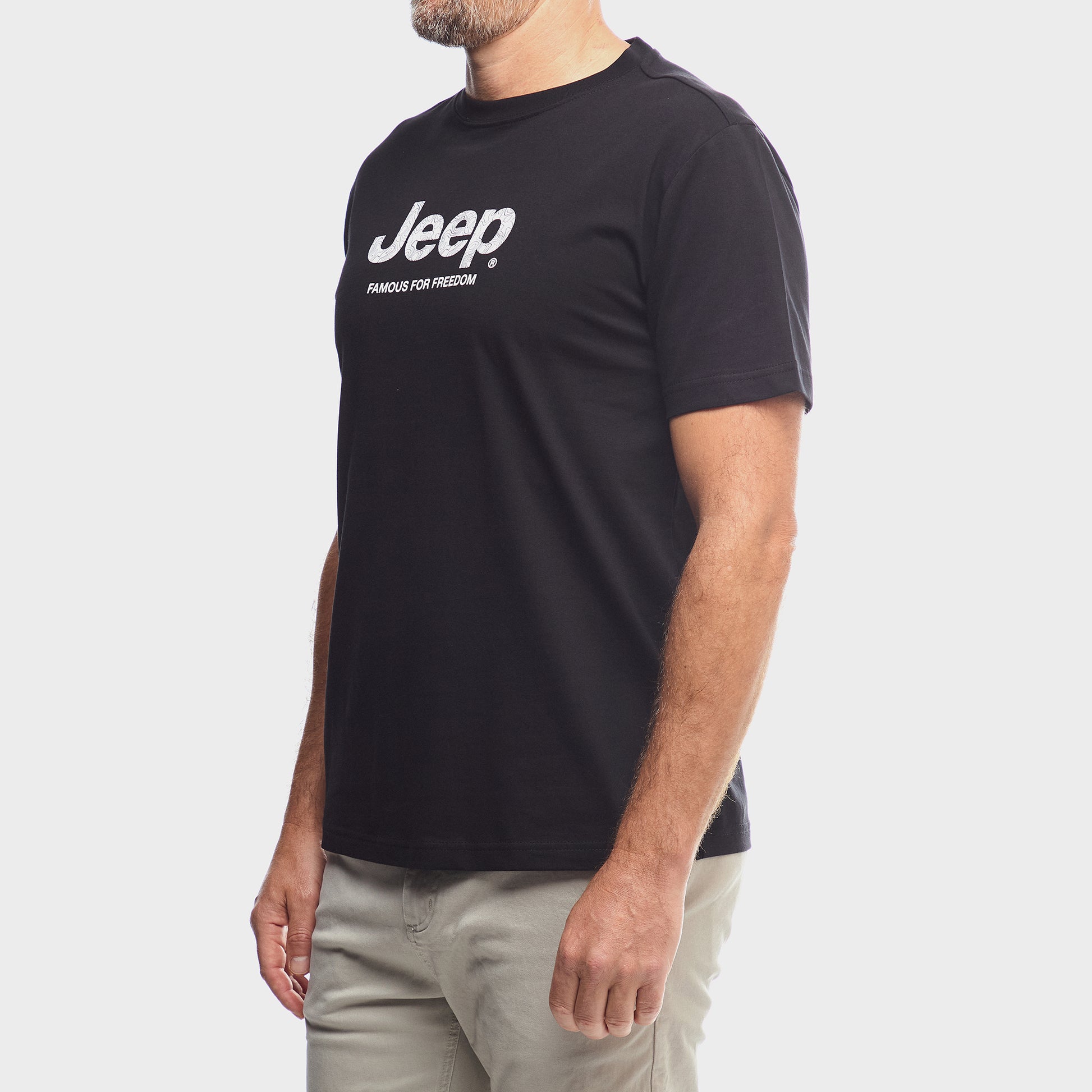 Jeep Mens core Logo T-Shirt In Black