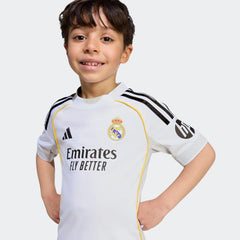 Adidas Kids Real Madrid 25/26 Home Kit Set