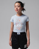Jordan Girls Floral Short Sleeve T-shirt In Blue